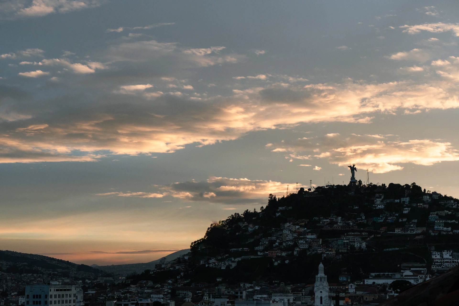 View of Quito and El Panecillo from Villa Colonna